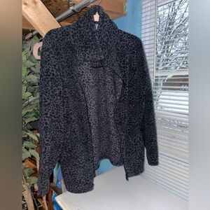 Old Navy Black and Gray Teddy Jacket